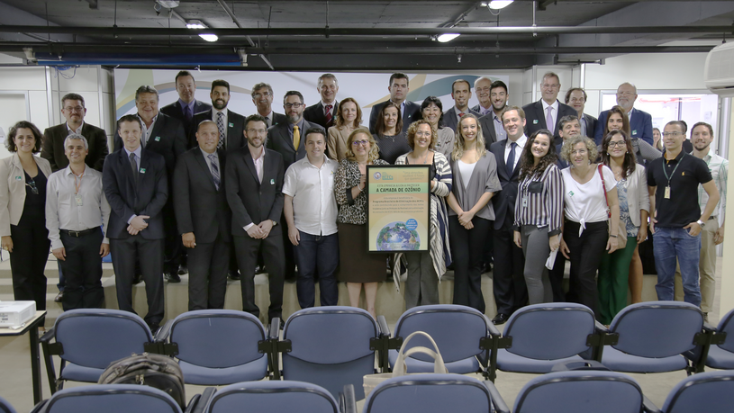 Group photo shot during the World Ozone Day celebrations 2017 in Brazil. Magna Ludovice is among the portrayed persons.